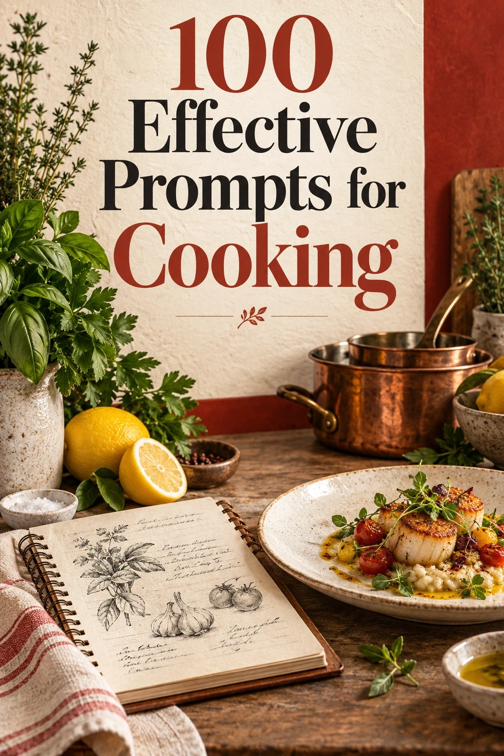 100 Effective Prompts for Cooking cover
