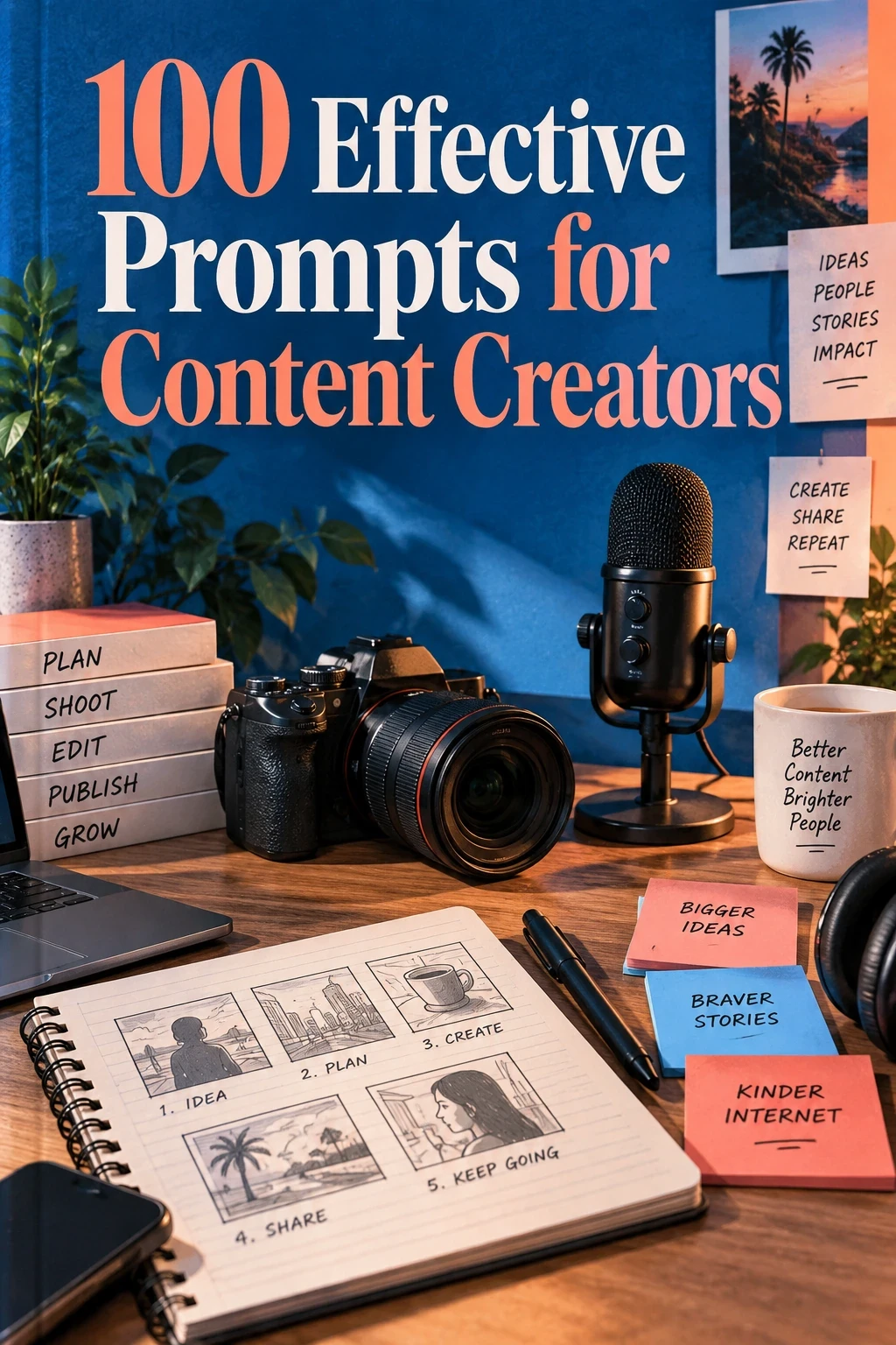 100 Effective Prompts for Content Creators cover