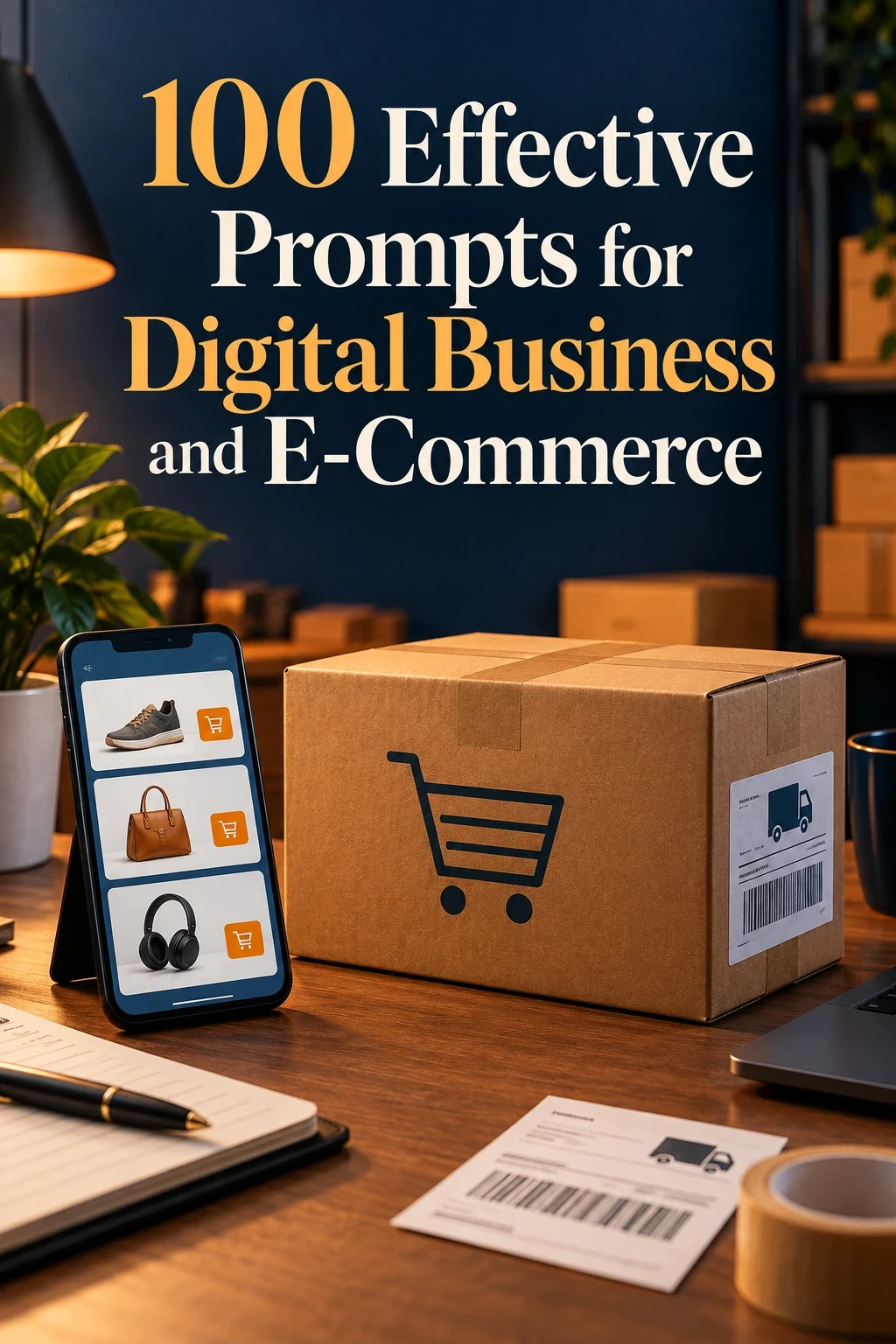 100 Effective Prompts for Digital Business and E-commerce cover