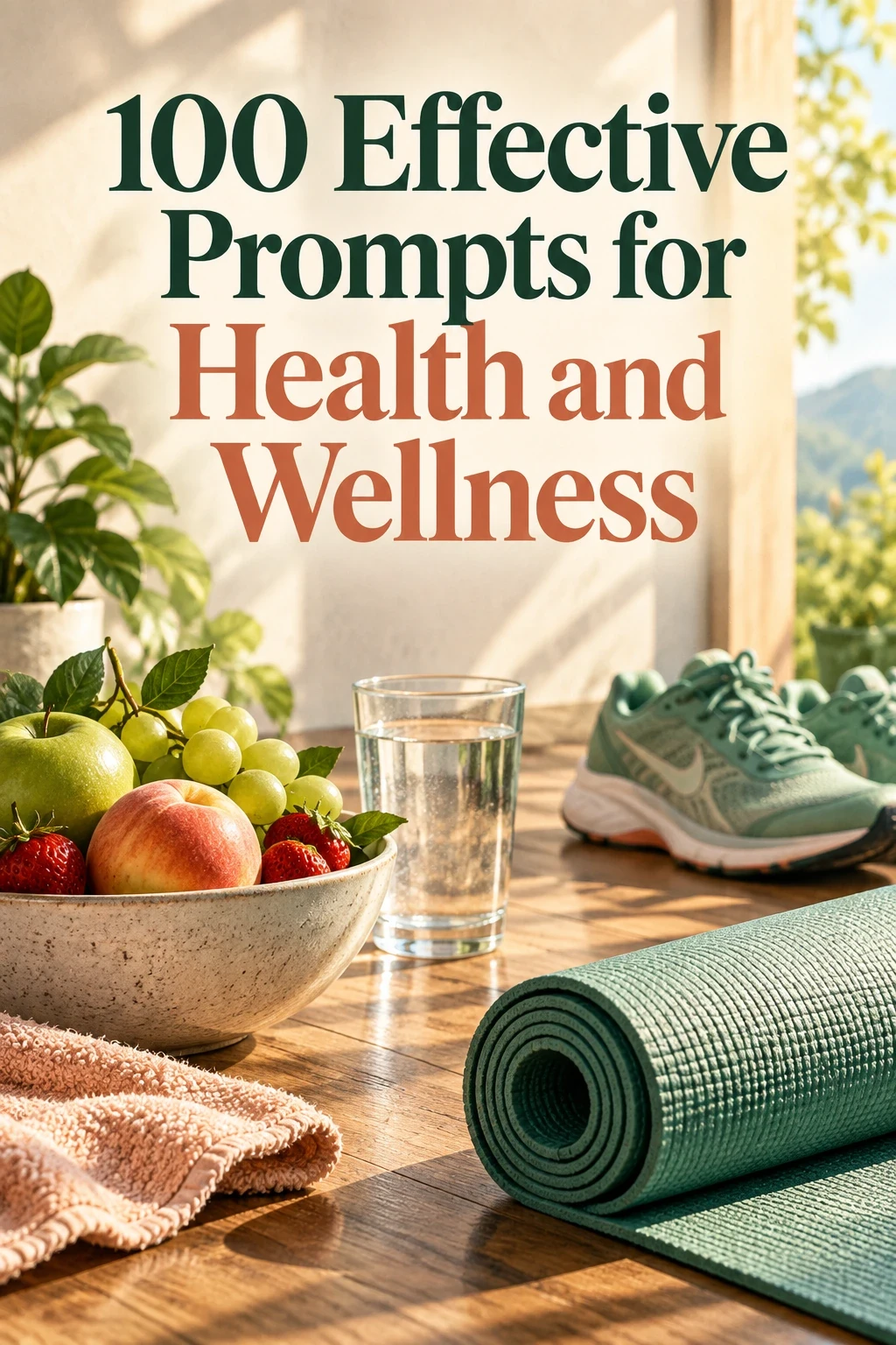 100 Effective Prompts for Health and Wellness cover