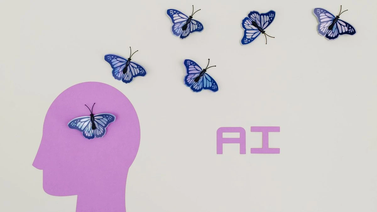 Abstract illustration of a person planning small artificial intelligence projects.