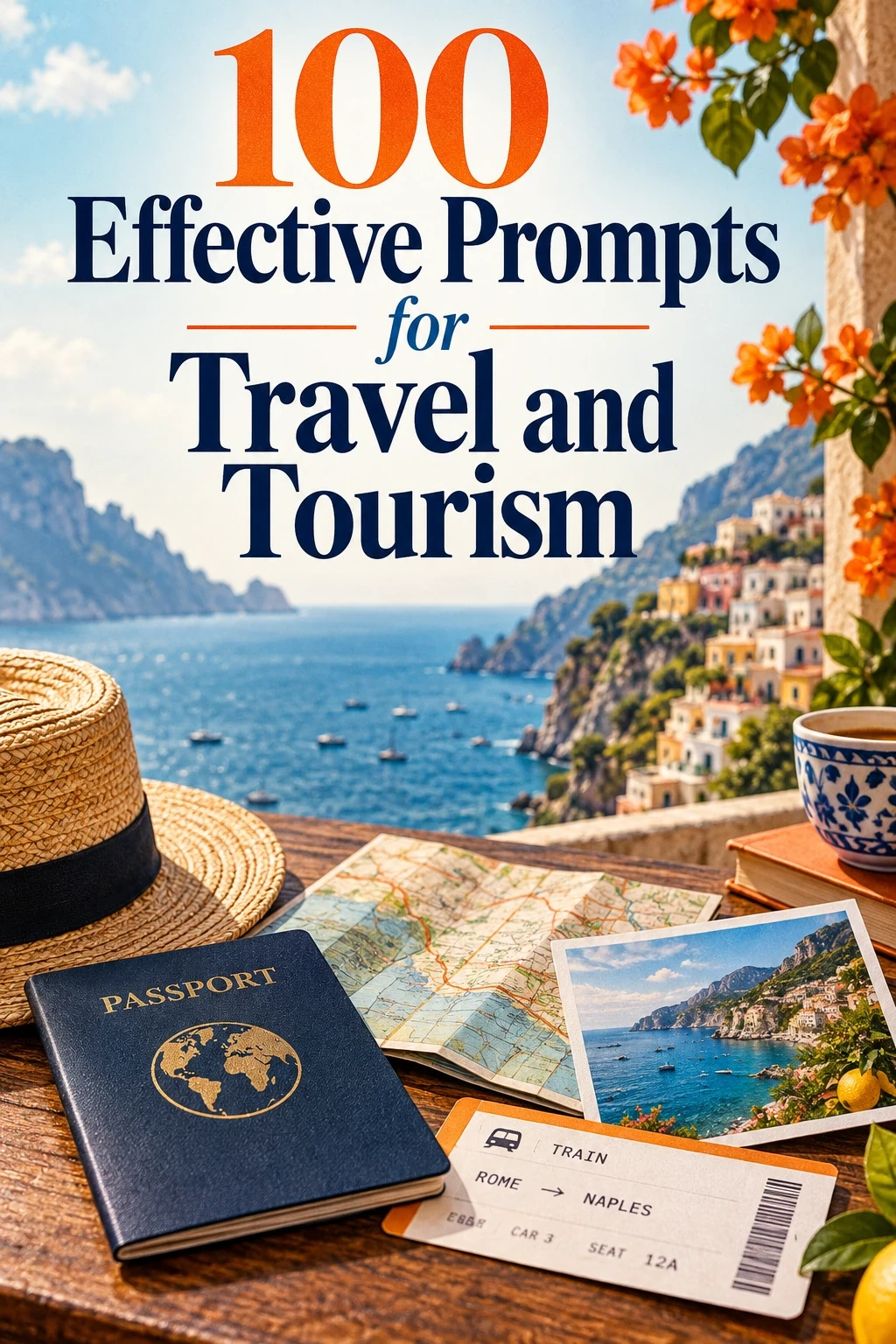 100 Effective Prompts for Travel and Tourism cover