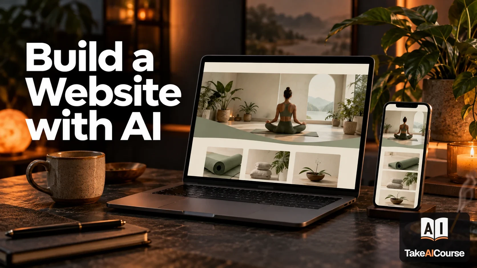 Build a Website with AI — Codex course cover on TakeAICourse.com
