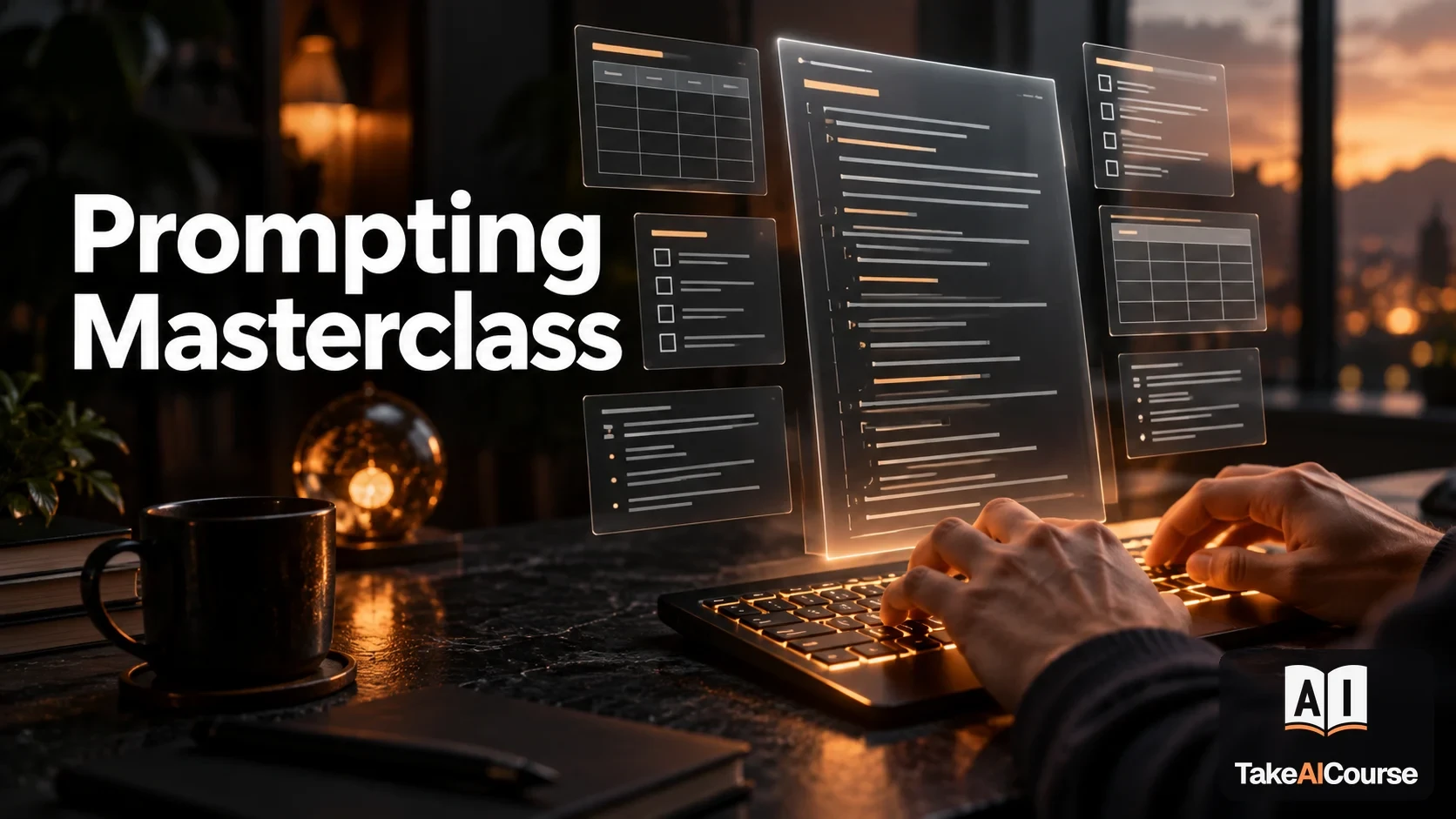 The Prompting Masterclass — ChatGPT course cover on TakeAICourse.com