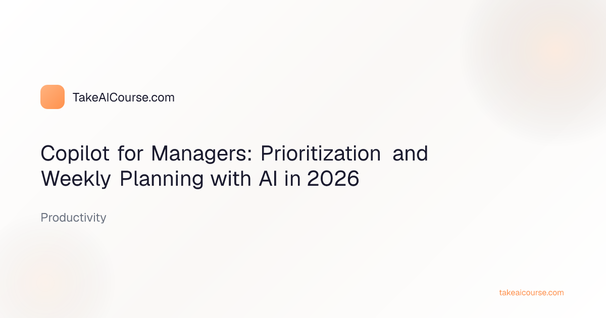Manager analyzing priorities and weekly plan with Microsoft Copilot