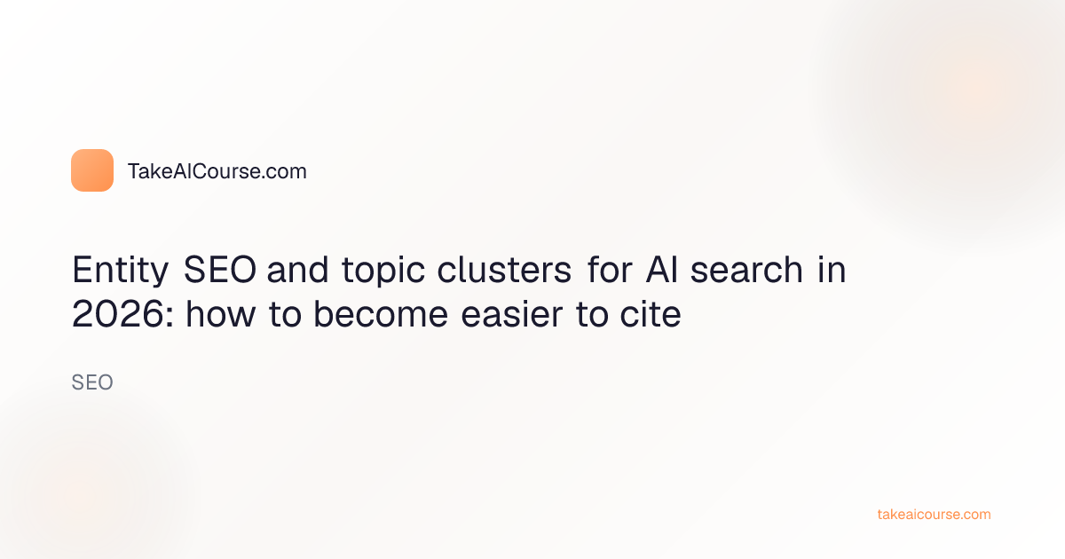 Entity SEO and topic clusters for AI search in 2026: how to become easier to cite